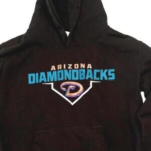 Arizona Diamondbacks Black Pullover Hoodie Just Hoods Youth Large Vintage